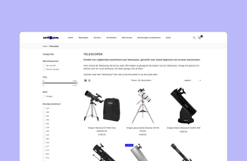 astrodeal-website-ontwikkeling